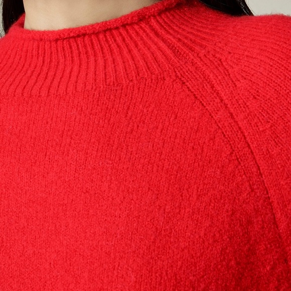 J. CREW Rollneck Sweater Supersoft Yarn Classic Cardinal Red Wool Alpaca X-Large - Picture 6 of 15